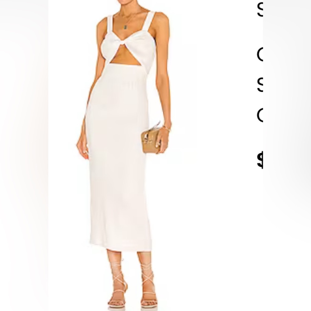 Shona Joy Cut Out Midi Dress in Ivory